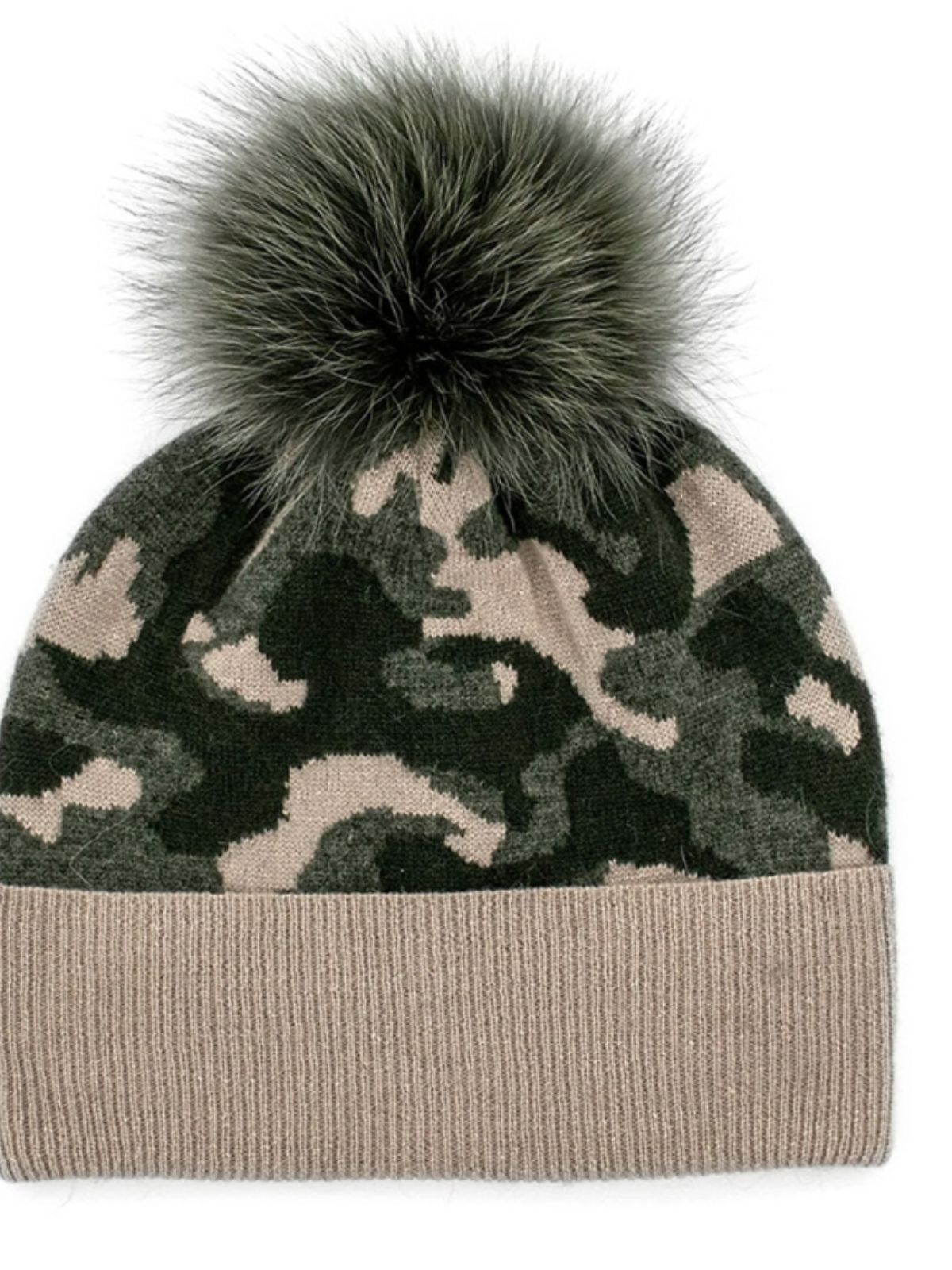 Bonnet Camouflage Pompon Renard Mitchie