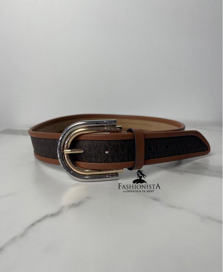 Ceinture 38mm Cuir & Logo PVC Michael Kors 558917 