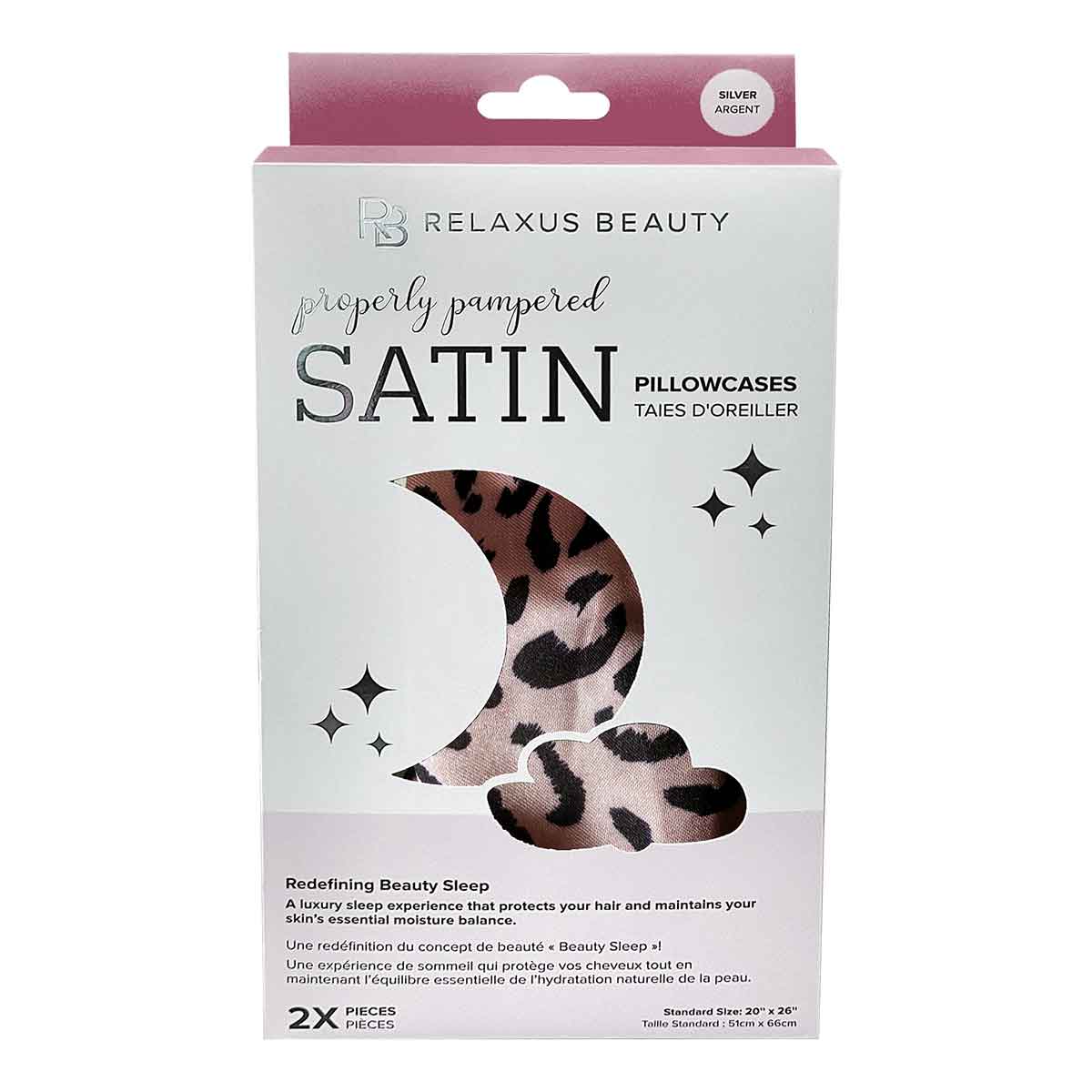 Taies d`oreiller Léopard en satin Properly Pampered (2 Piece)Relaxus Beauty