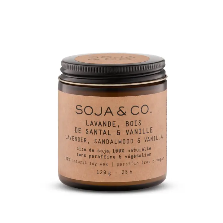 Bougie pafumée SOJA & Co. Lavande, Bois de Santal et Vanille