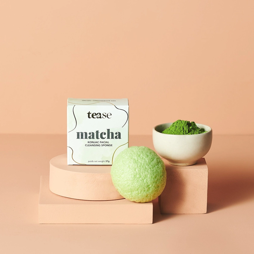 Éponge Faciale Konjac Tease Matcha