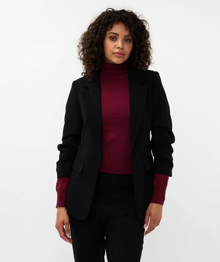 BLAZER GATHERED SLVE CITY ESQUALO F2410543 NOIR