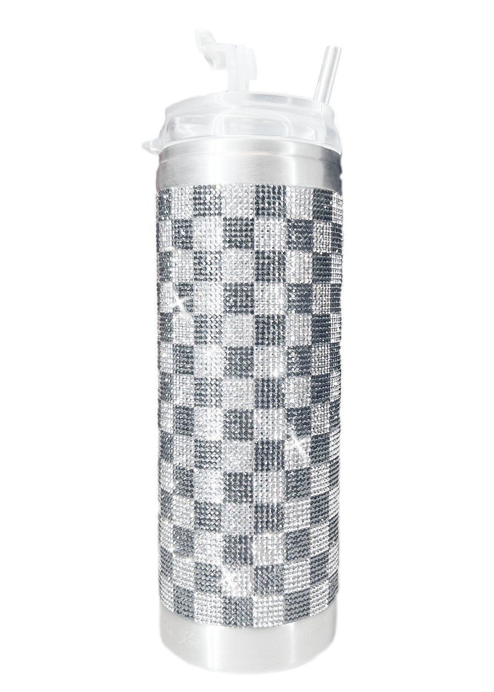 Bouteille Checkmate Jacqueline Kent Light Diamond Crystal