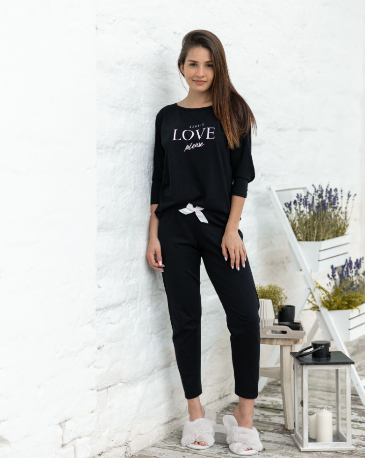 Pyjama 2 pcs T-shirt 3/4 et Pantalon Long Sensis La Belle 