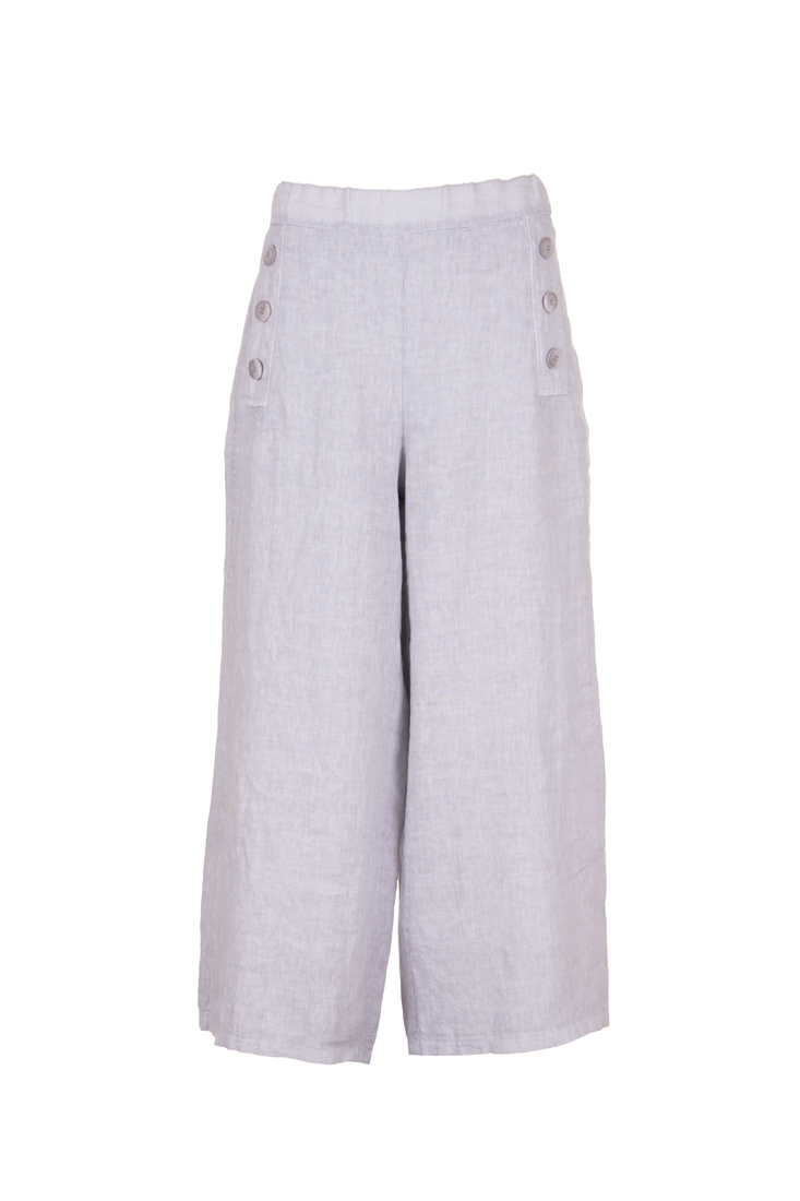 Pantalon en Lin Détail de Boutons Peruzzi S24144 