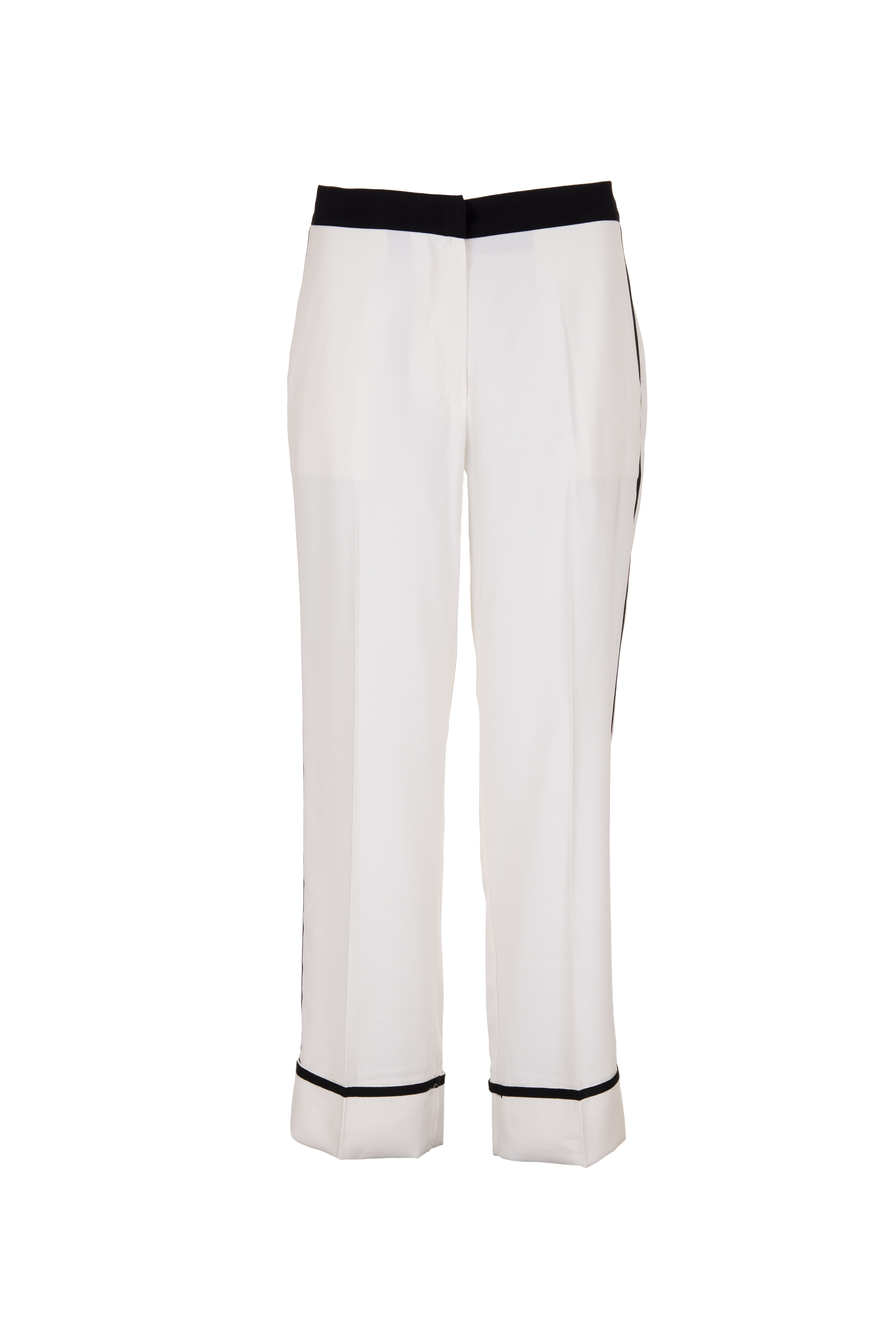 Pantalon à Rayures Contrastées Peruzzi S24127 Ecru