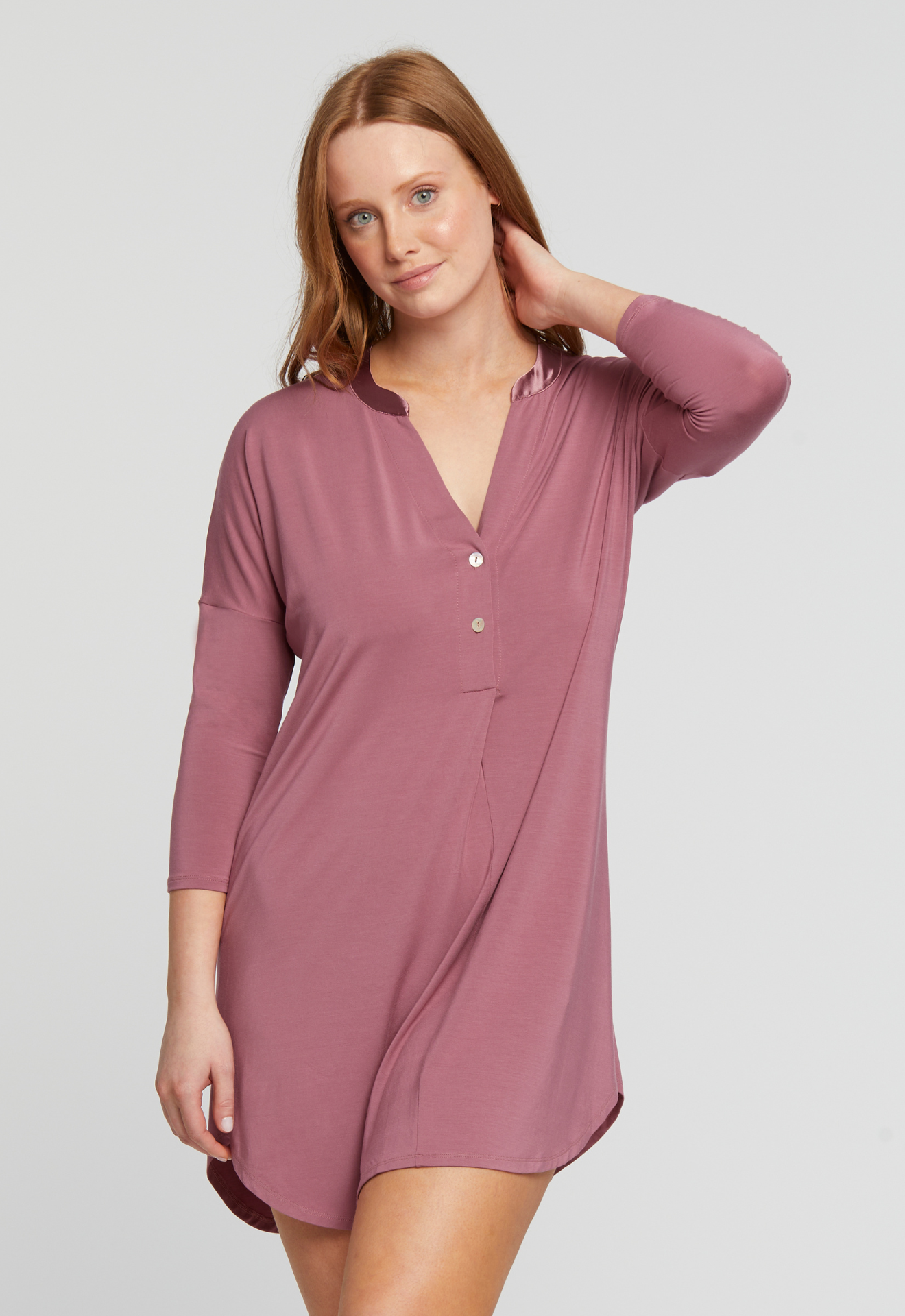 Chemise de Nuit Manches 3/4 Dolman Fleur't 6004 