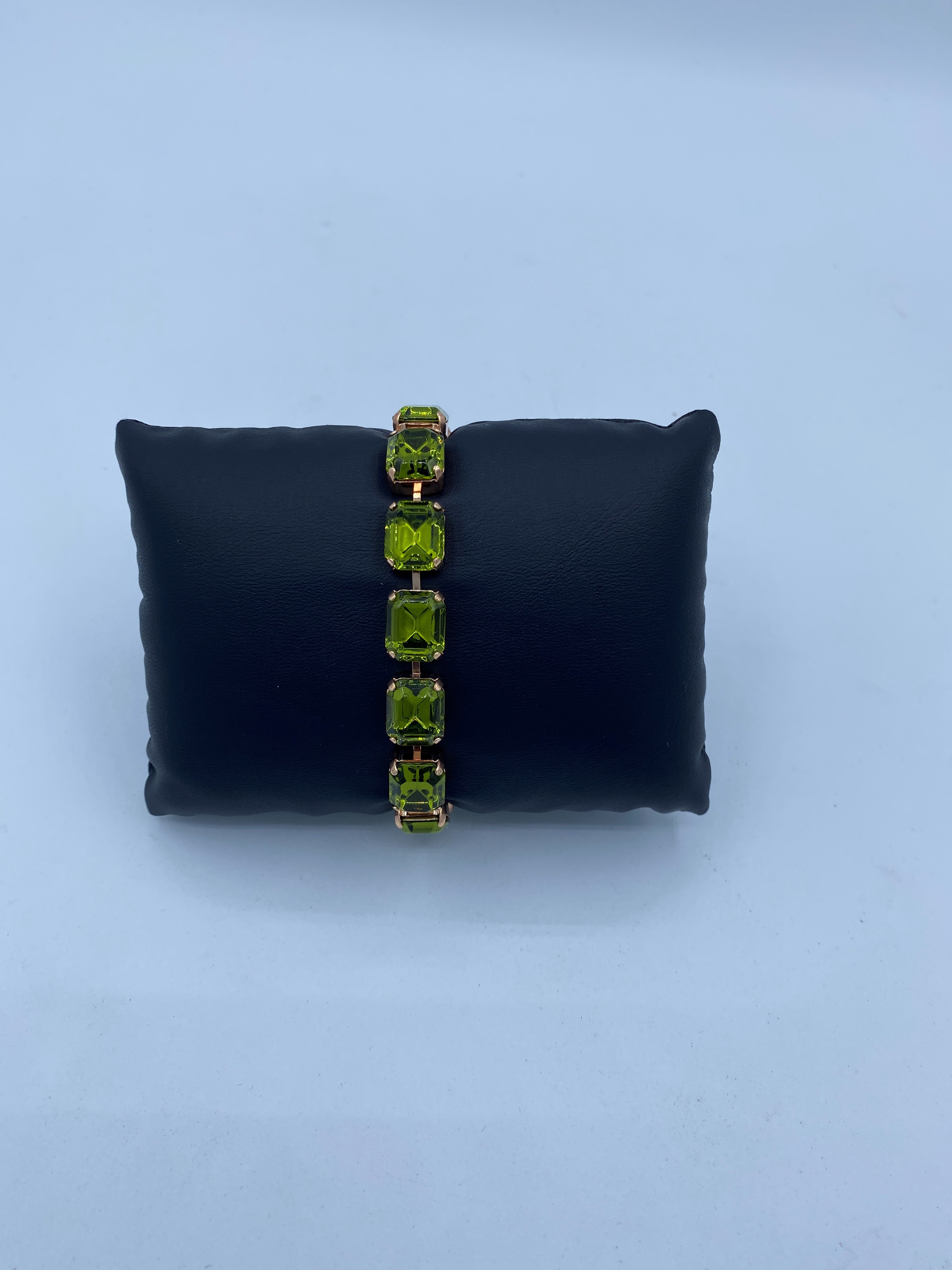 Bracelet Emerald Cut Mariana B-4419 RG Olive/Green