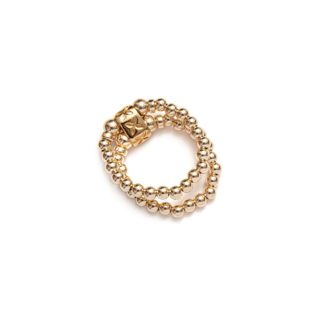 Bague Élastique Double Vermeil Or 14kt beblue