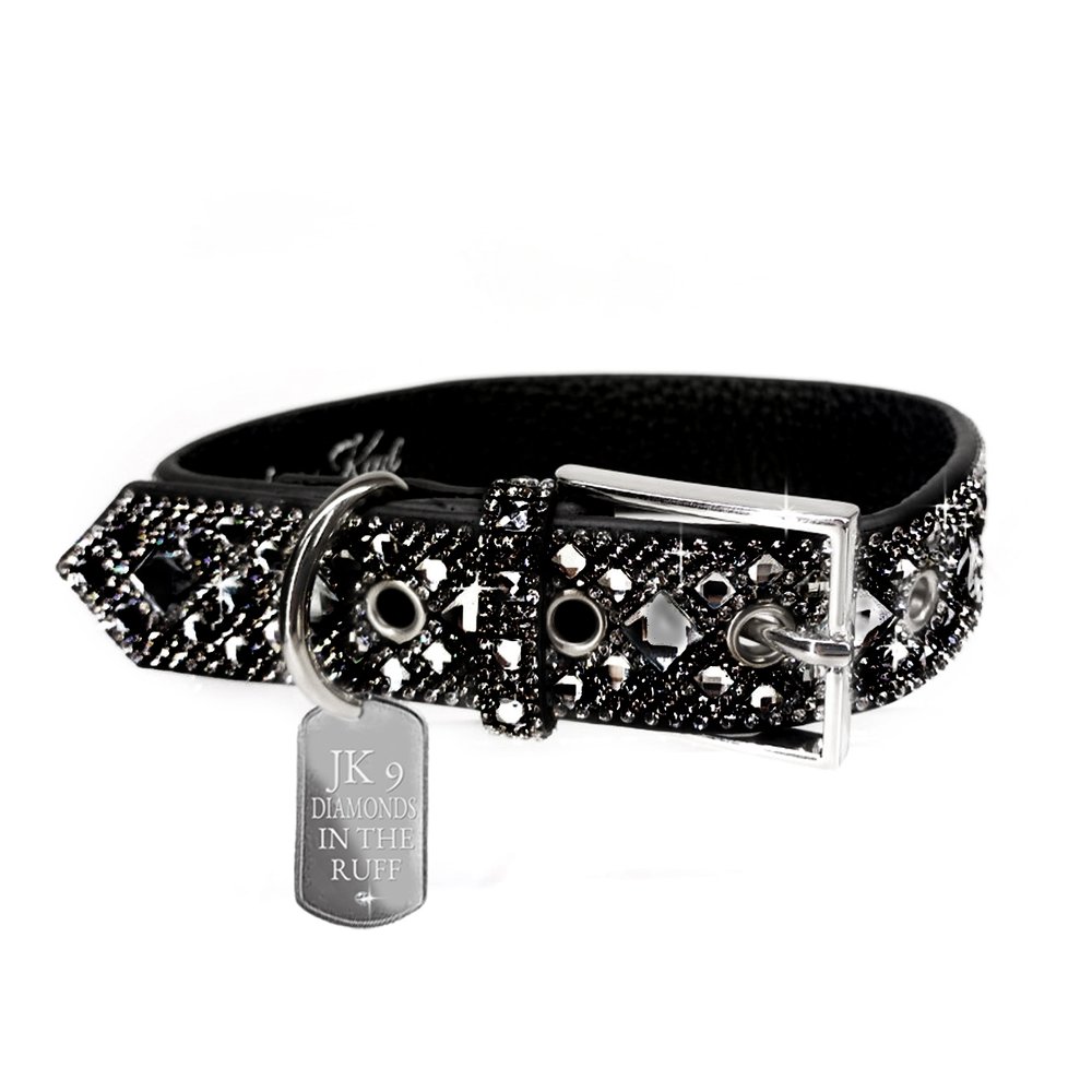 Collier pour Chien Medium Diamonds in the Ruff Jacqueline Kent Black