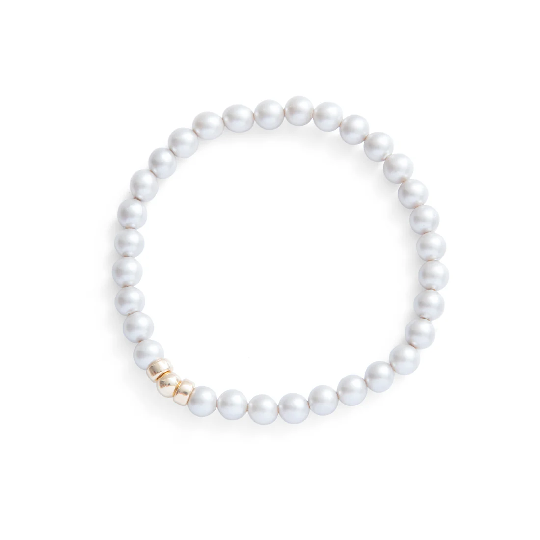 Bracelet Be Classic en perles de nacre mat gold filled 14kt beblue