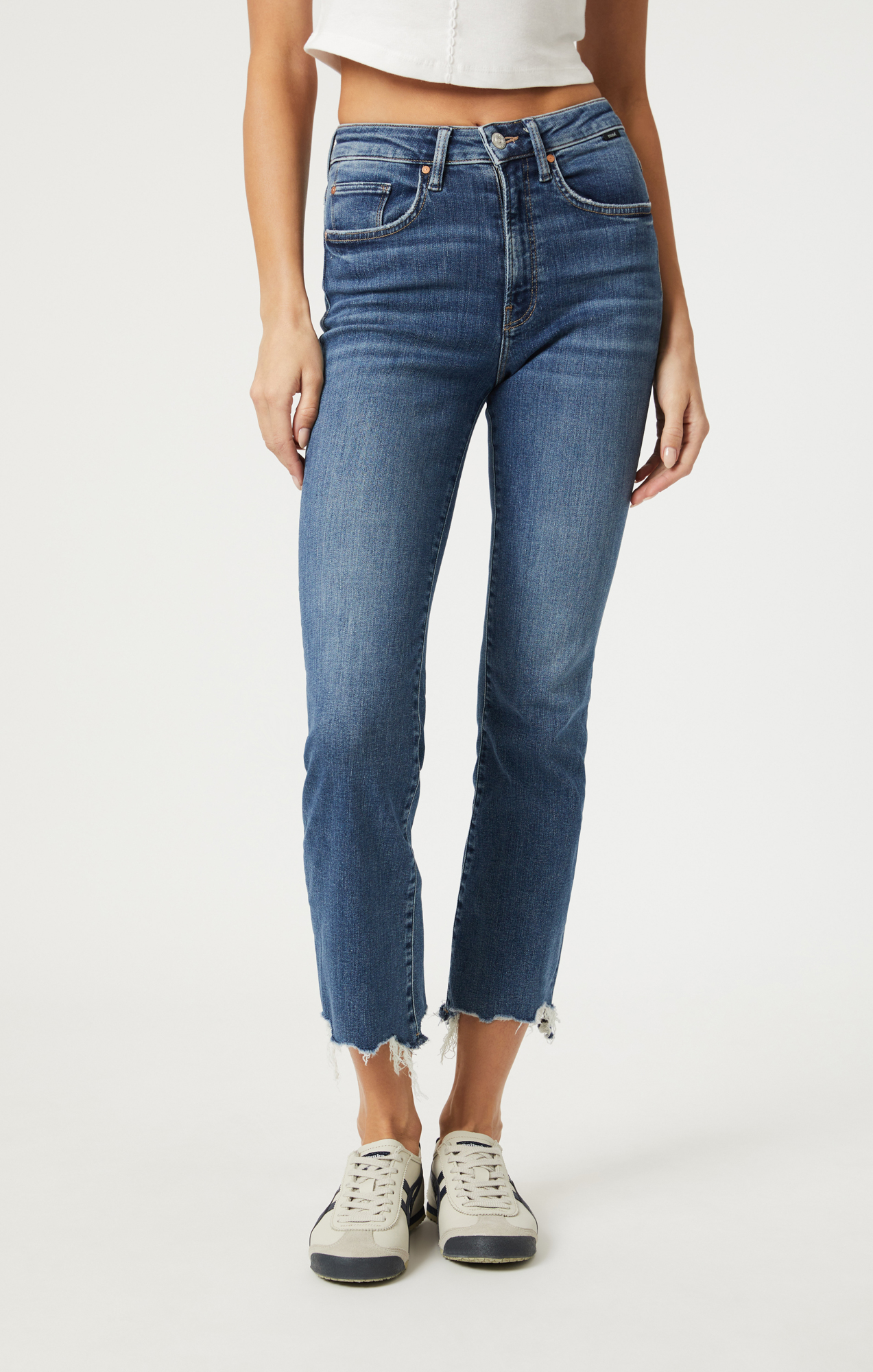 Jean Anika Cropped Flare Mavi Mid Flex Blue 26