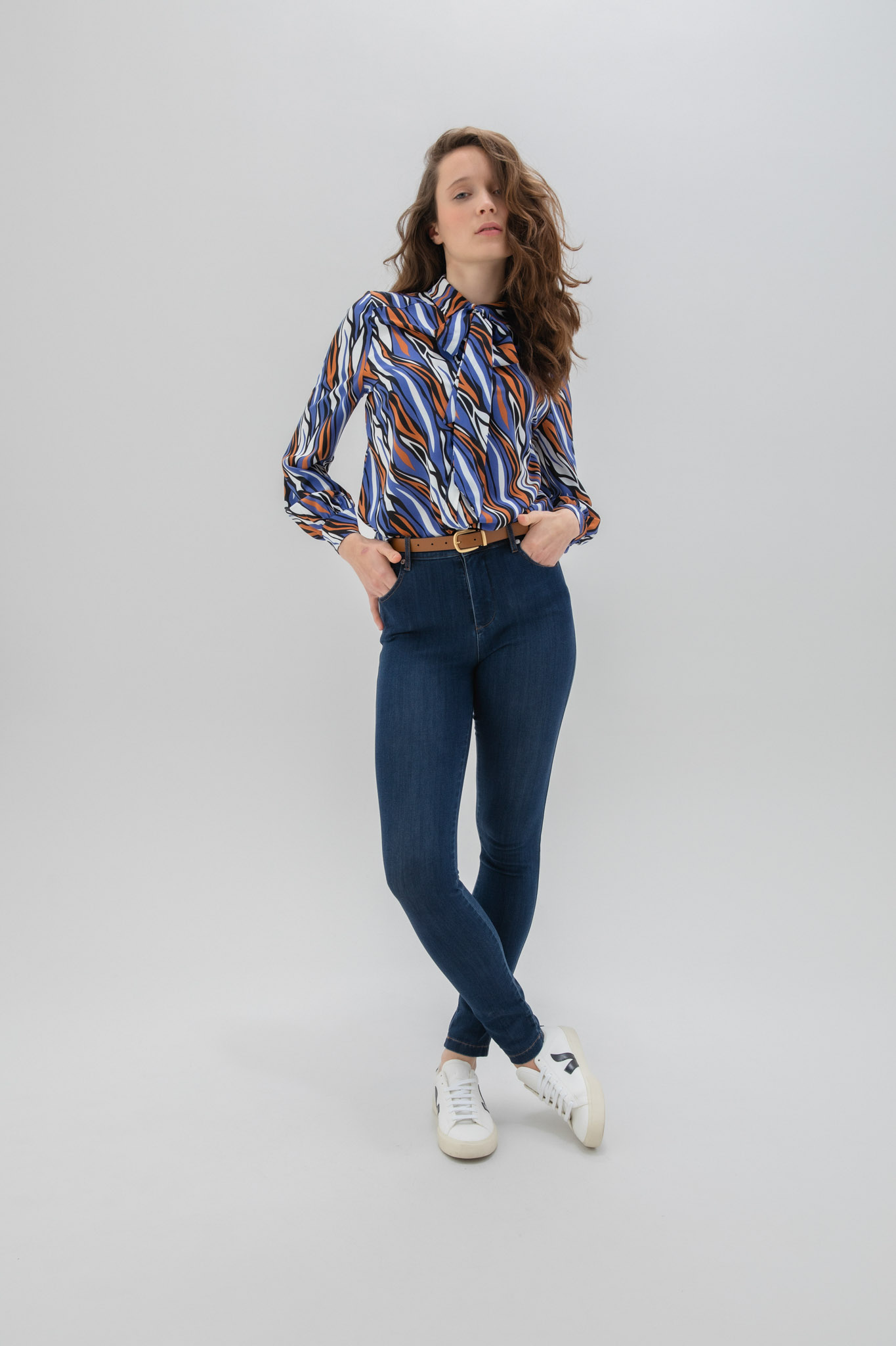 Blouse à Motif Marble 7690 