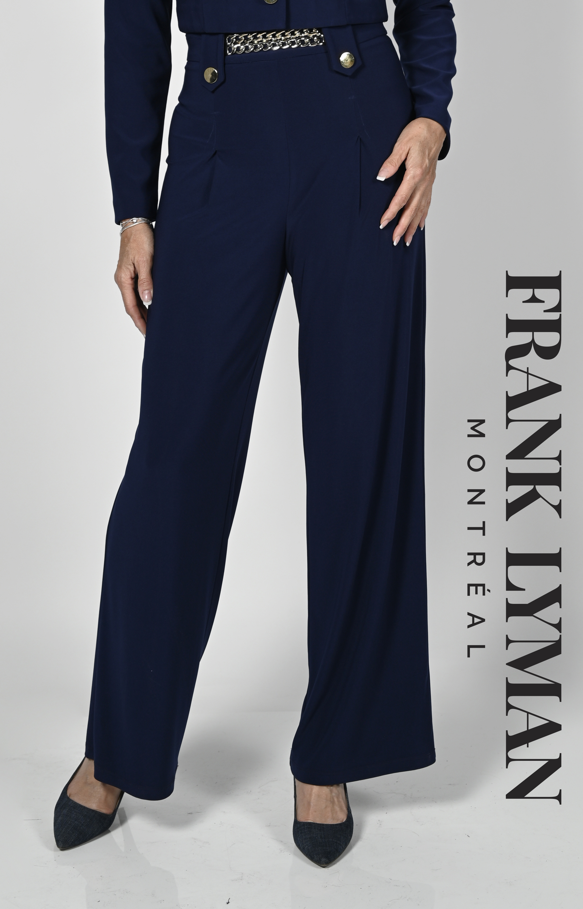 Pantalon Chaîne et Boutons Dorés Frank Lyman 236056 