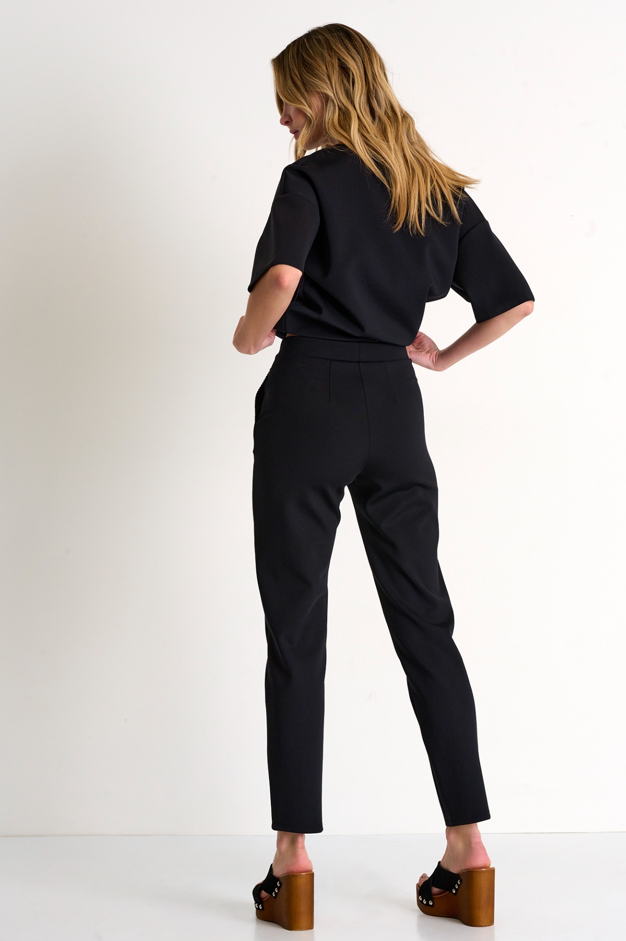 Pantalon à Coupe Droite en Jersey 3D Shan 52327-51 