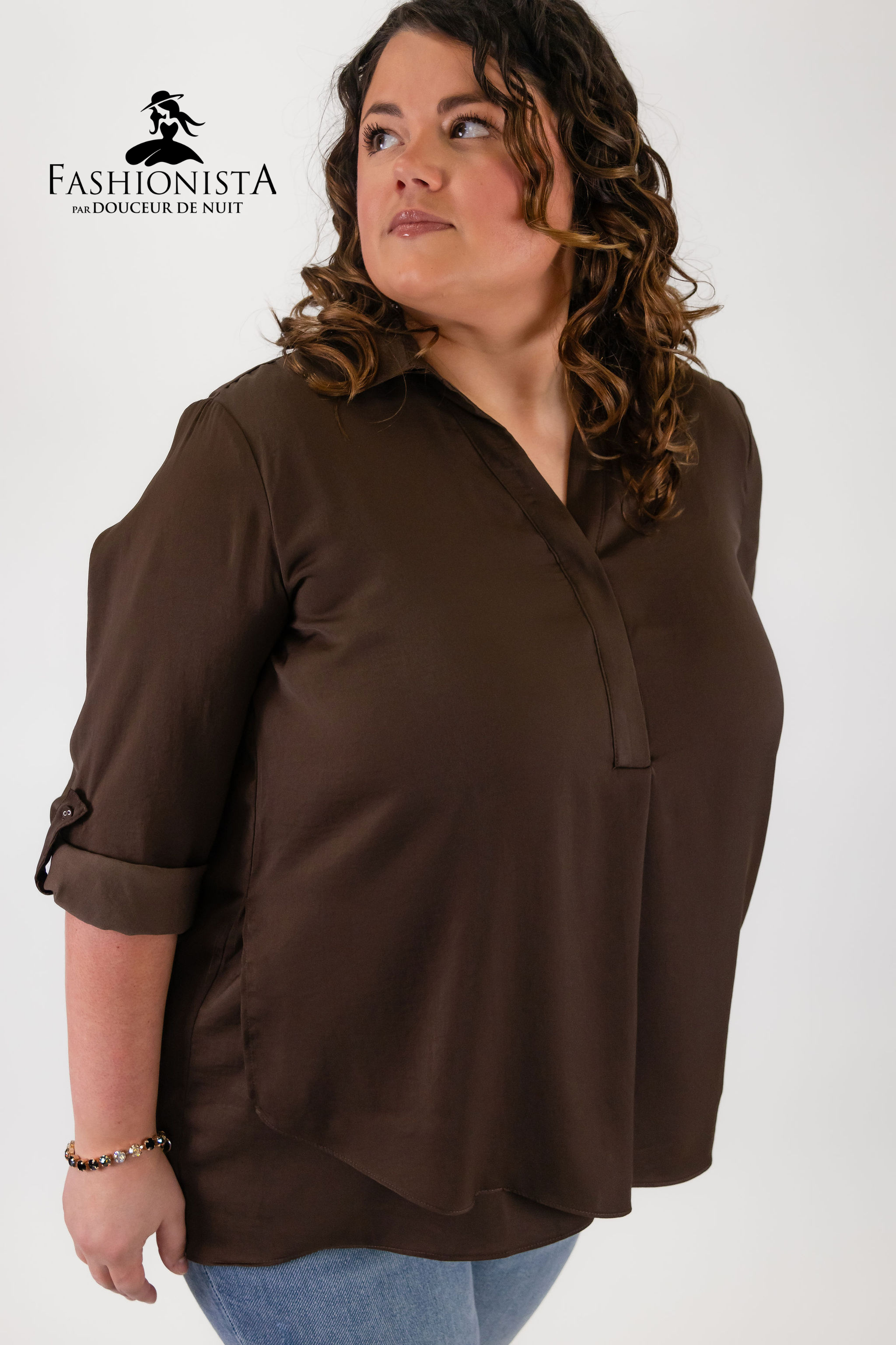 Blouse avec Col à Revers Renuar R5517 