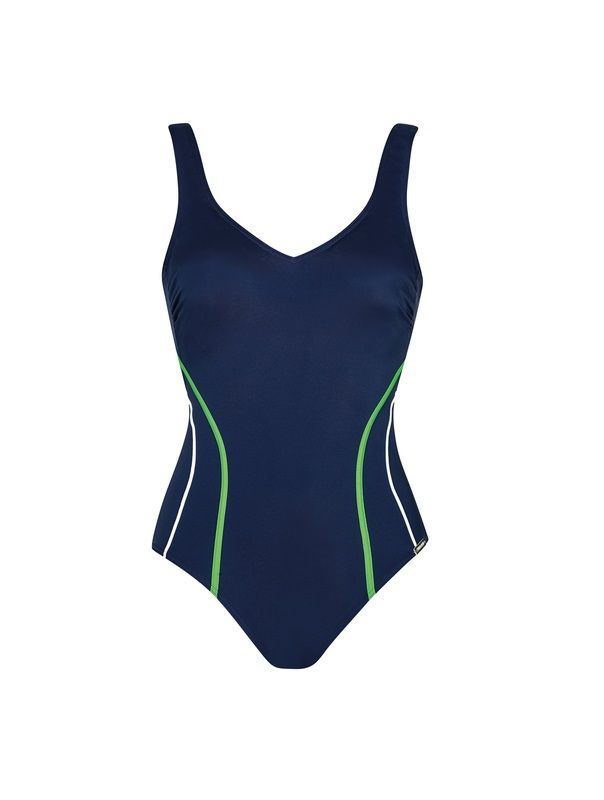 Maillot avec Ligne Vertical Vert/Blanc Sunmarin 12021 