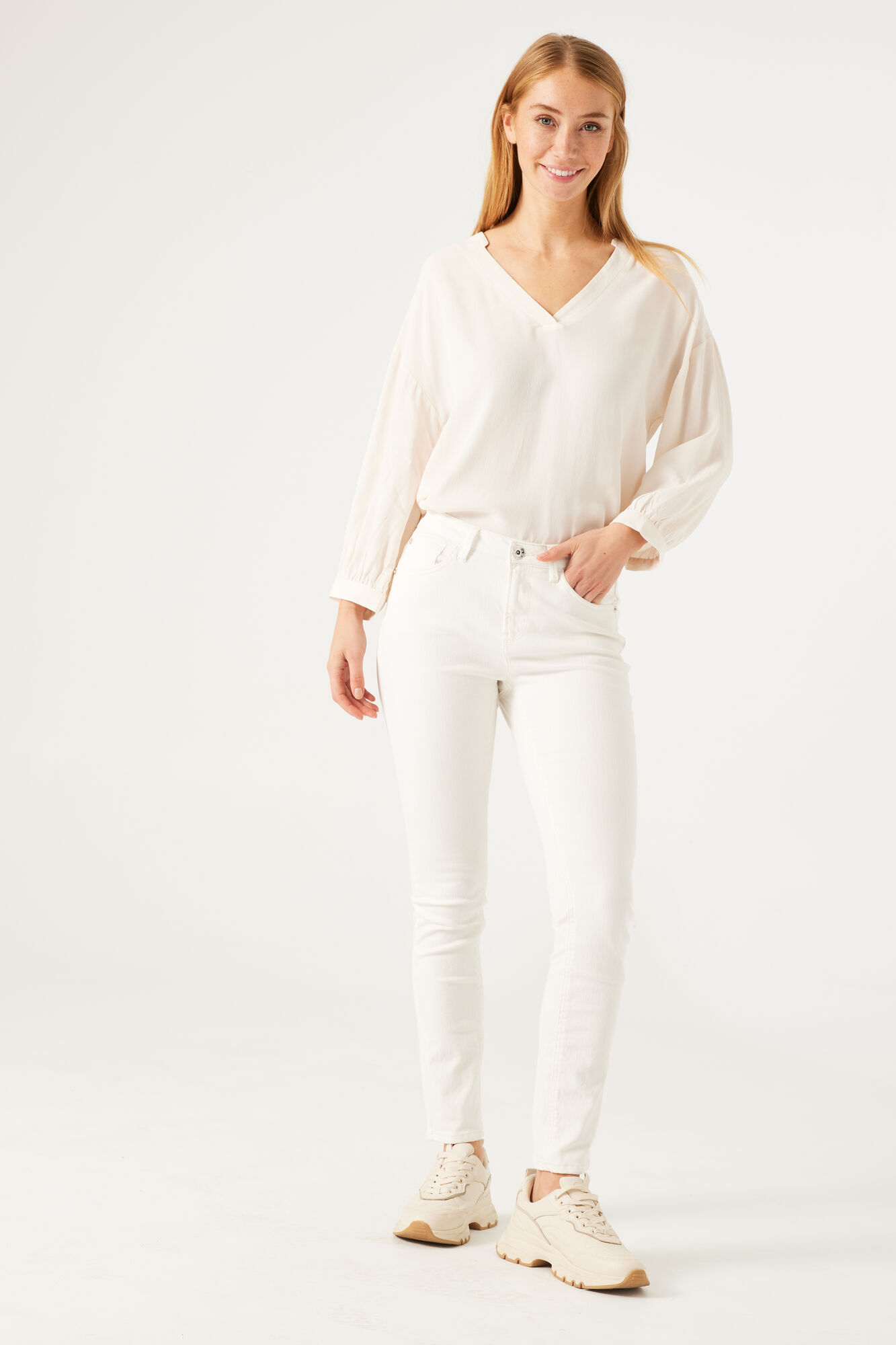 Blouse à Col en V Garcia N40232 