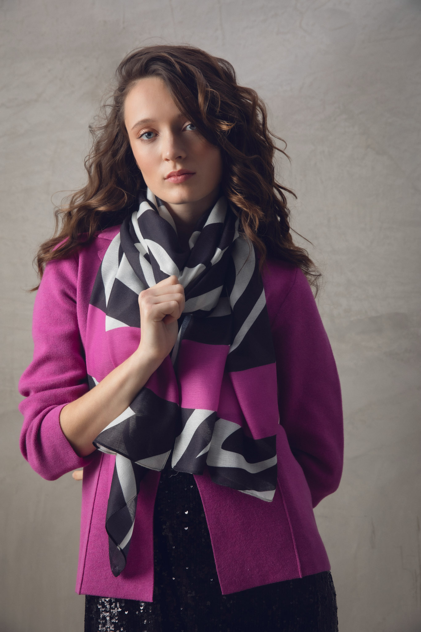 Foulard a motif Marble 7686 