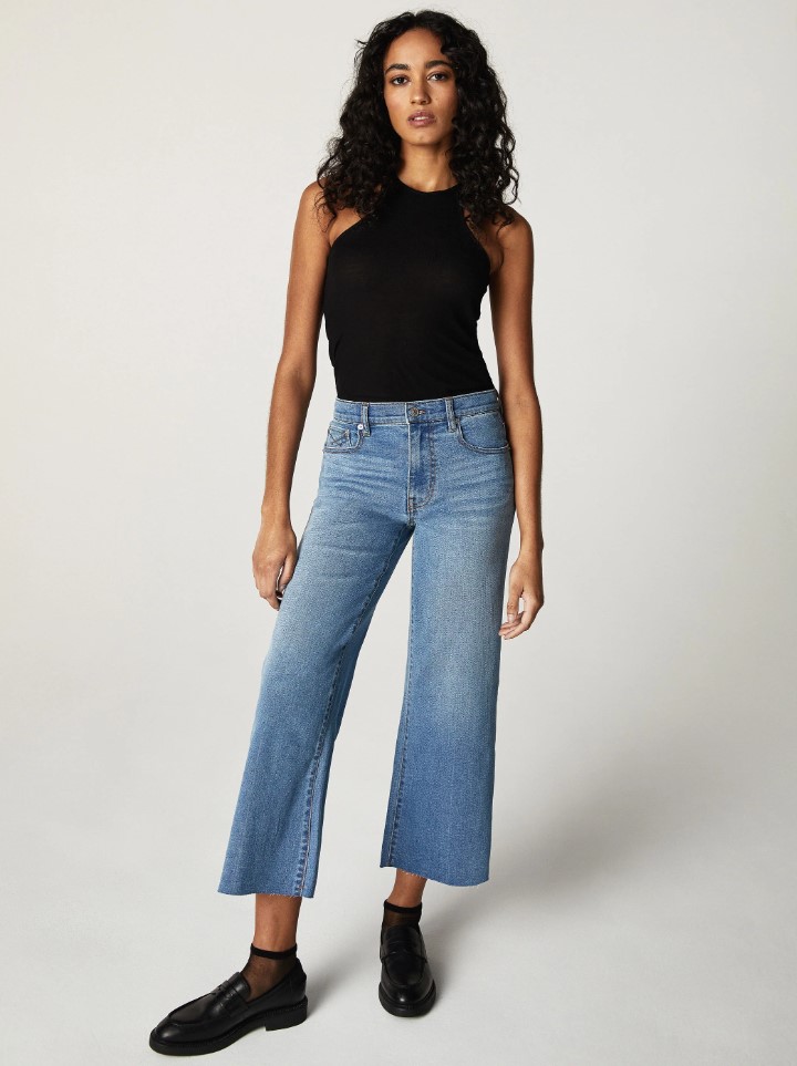 Jean Mid Rise Wide Leg Crop Unpublished Greta 