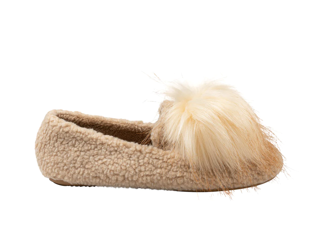 Mocassins à Pompons en Sherpa LATTELOVE 