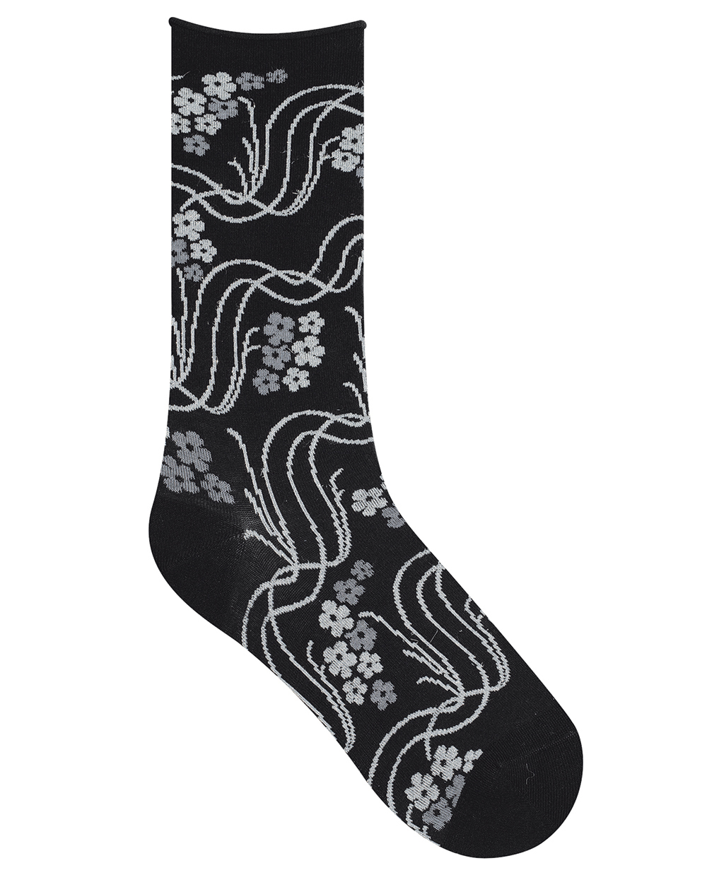 Chaussettes à Motif Fleurs Sauvages Bleu Forêt 6437 