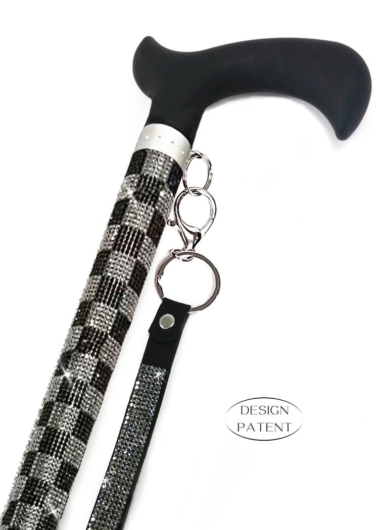 Sugar Cane Checkmate Crystal Jacqueline Kent Silver/Black