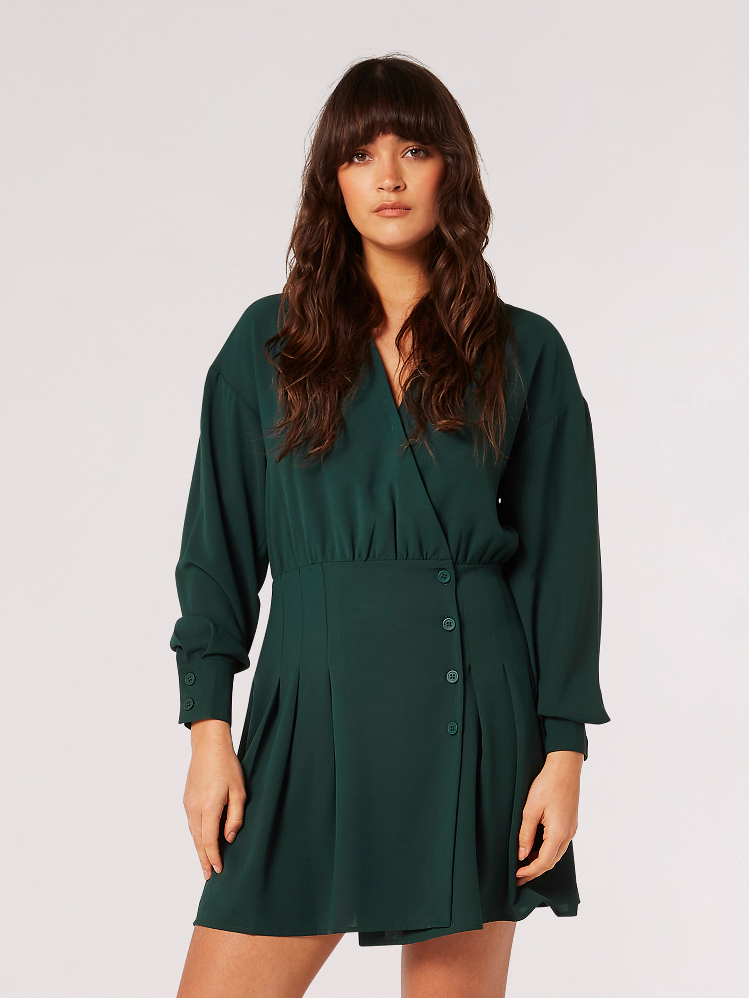 Robe Chemise à Col Ouvert Apricot 838086 