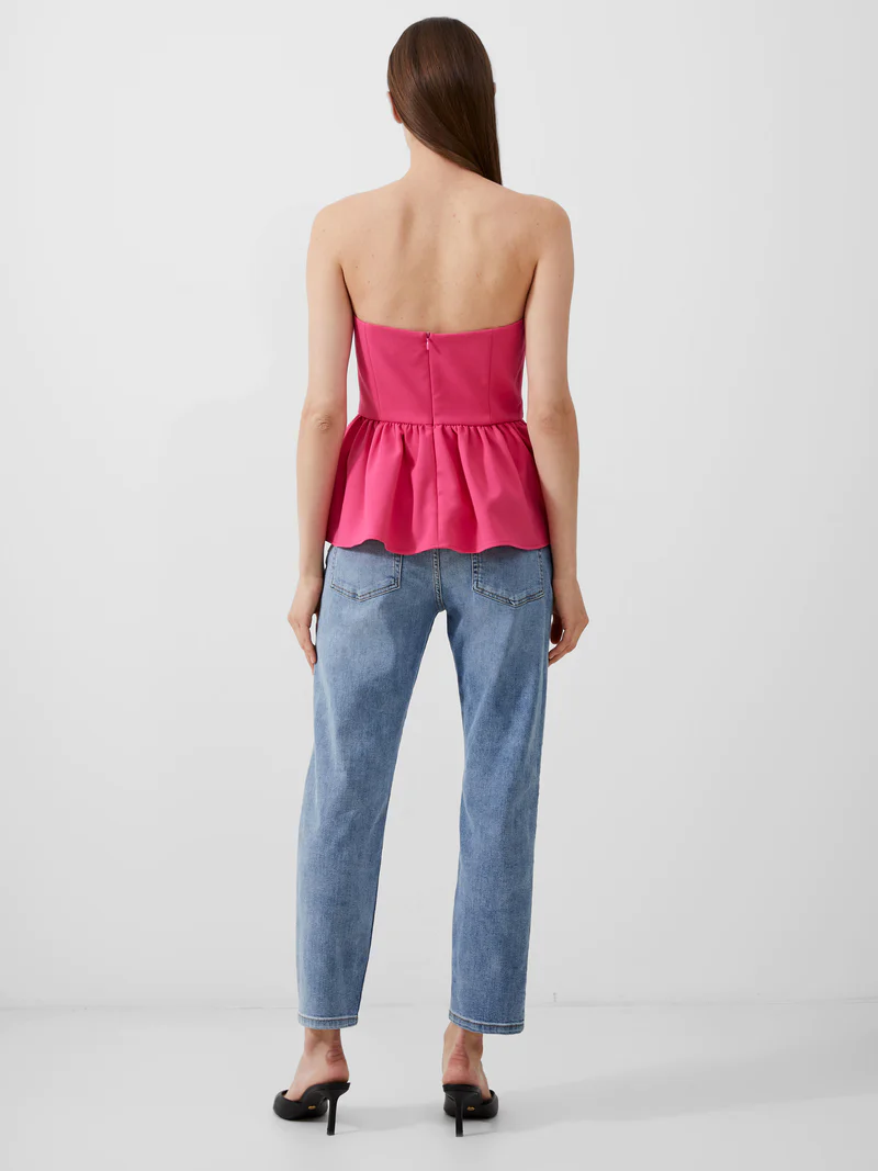 Whisper Strapless Peplum Top French Connection 72NZA 