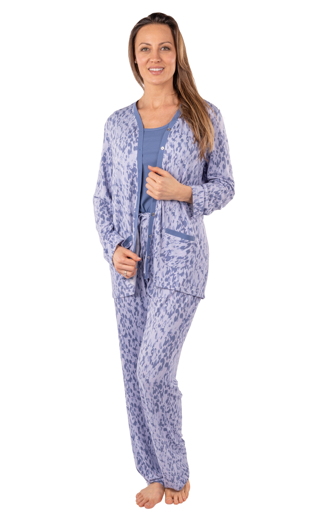 Pyjama 3pcs à Motifs Patricia Lingerie 968-22 