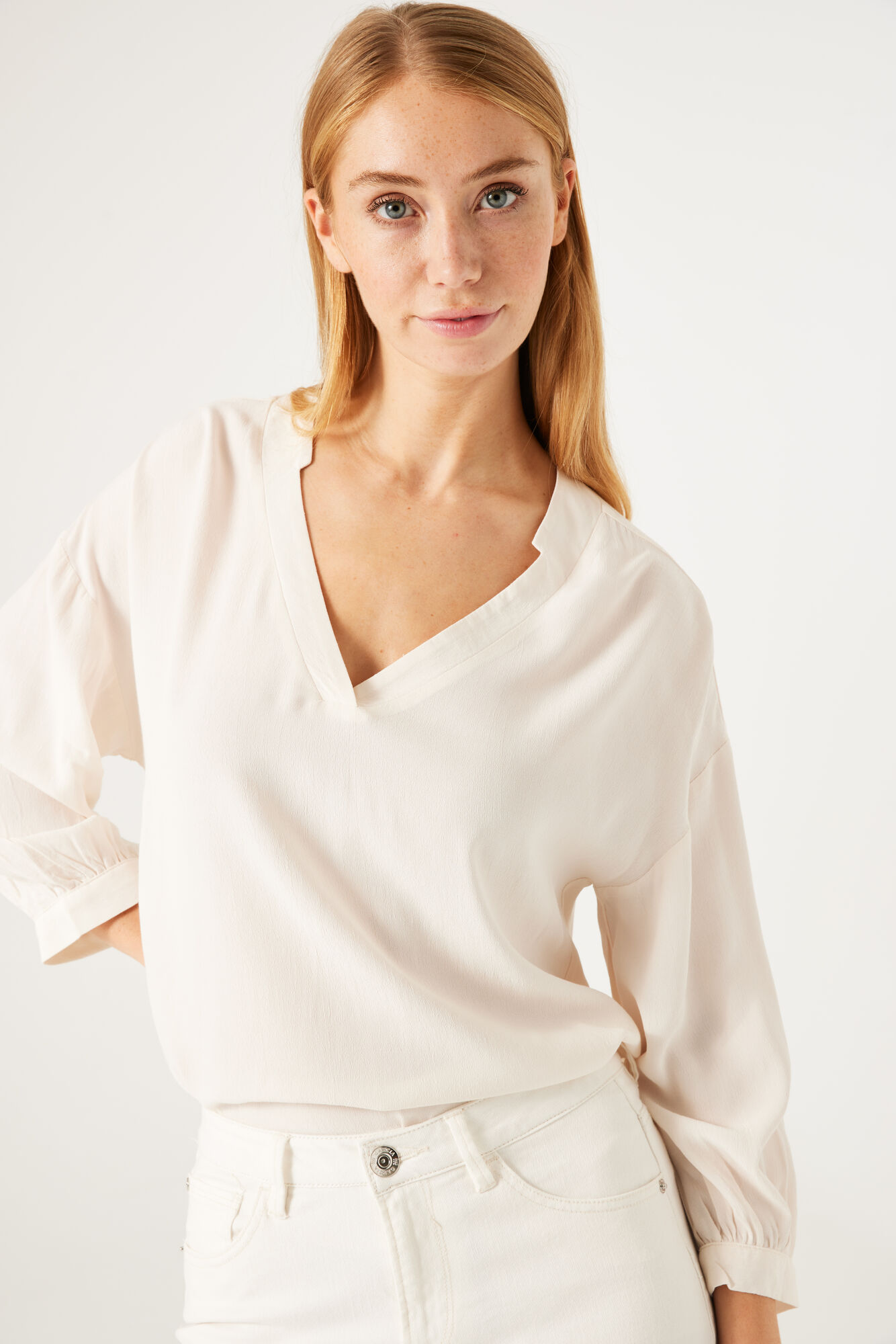 Blouse à Col en V Garcia N40232 