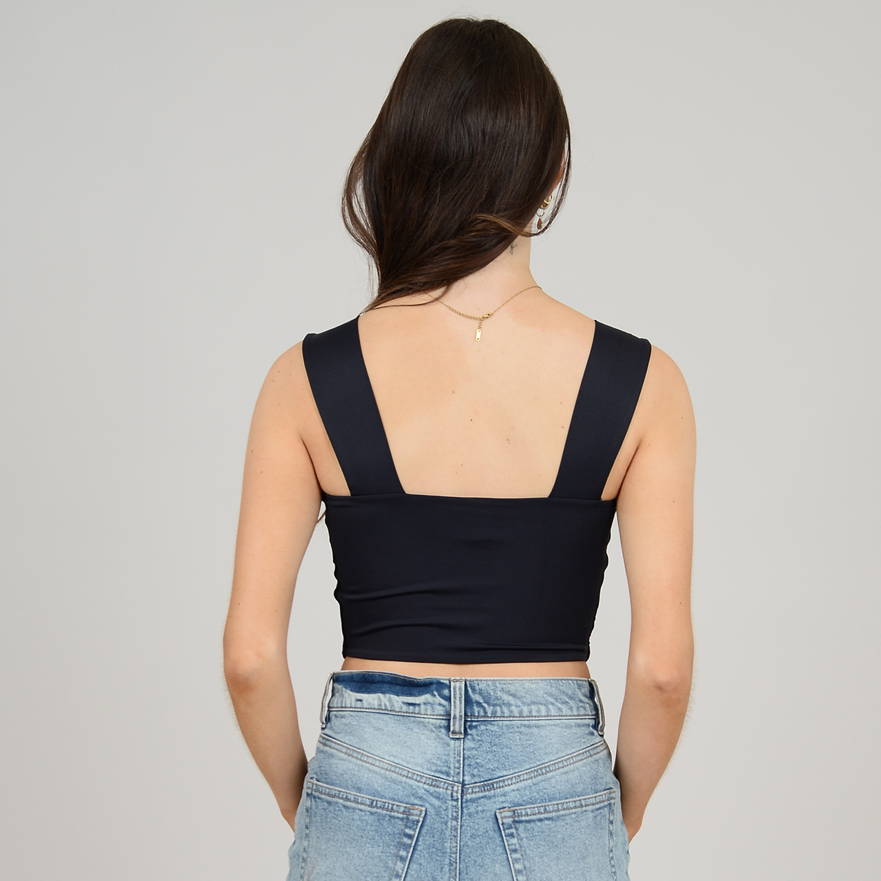 Clare Wide Strap Crop Top Second Skin 54T140S 