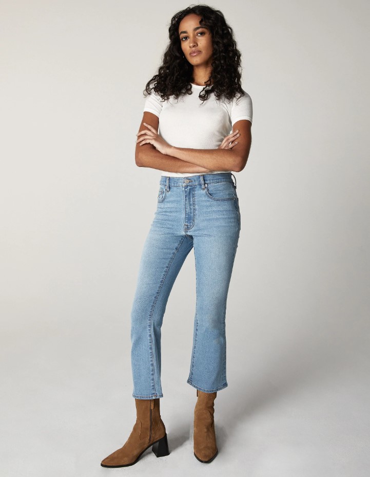 Jean Mid Rise Cropped Flare Unpublished Marlow 