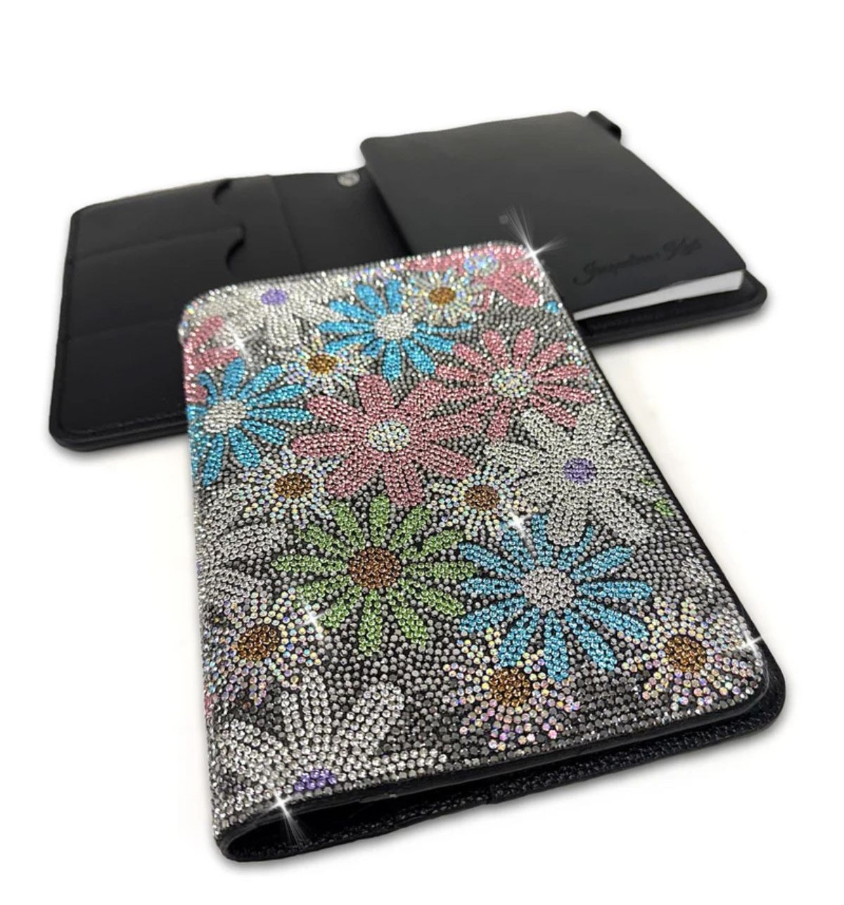 Flower Power Passport Holder Hématite