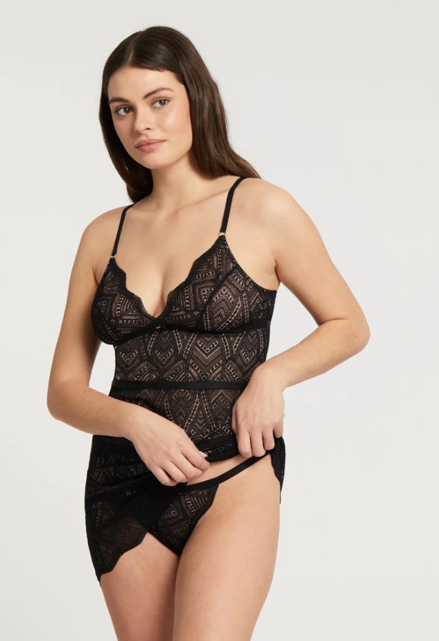 Ensemble Nuisette en Dentelle Fleur't 6024 