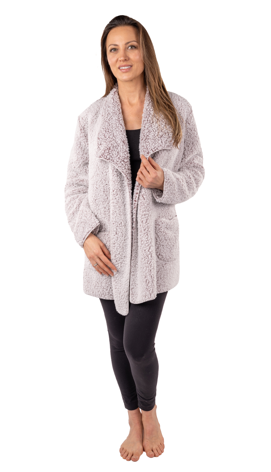 Veste de Lit Sherpa avec Poches Patricia Lingerie 922-8 