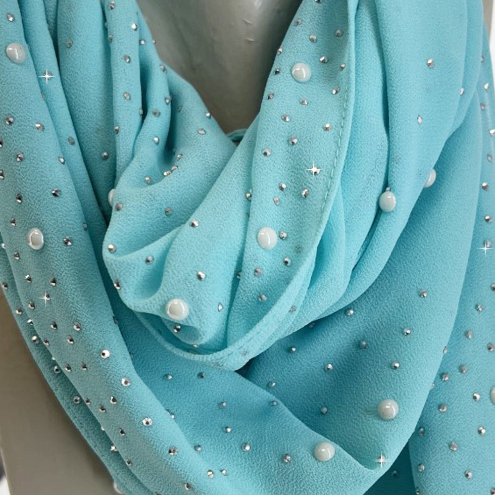 Foulard avec Ornements Jacqueline Kent Turquoise