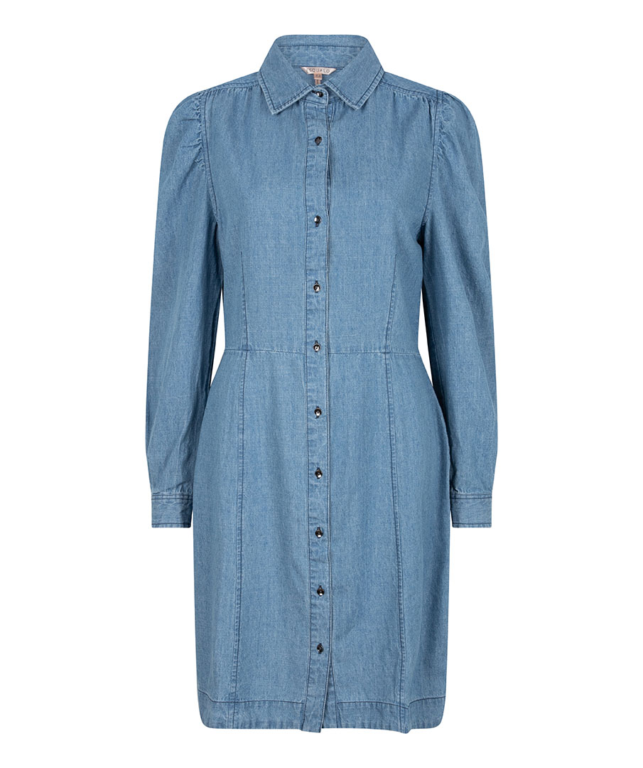 Robe Denim à Manches Bouffantes Esqualo 16006 