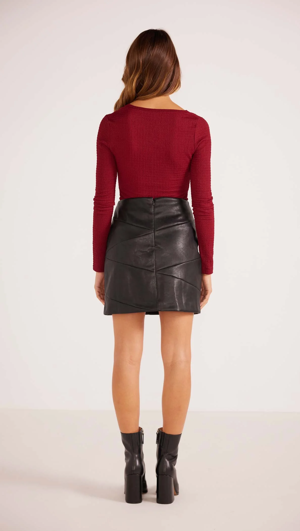 Leena Pu Mini Skirt Mink Pink MG2403731 