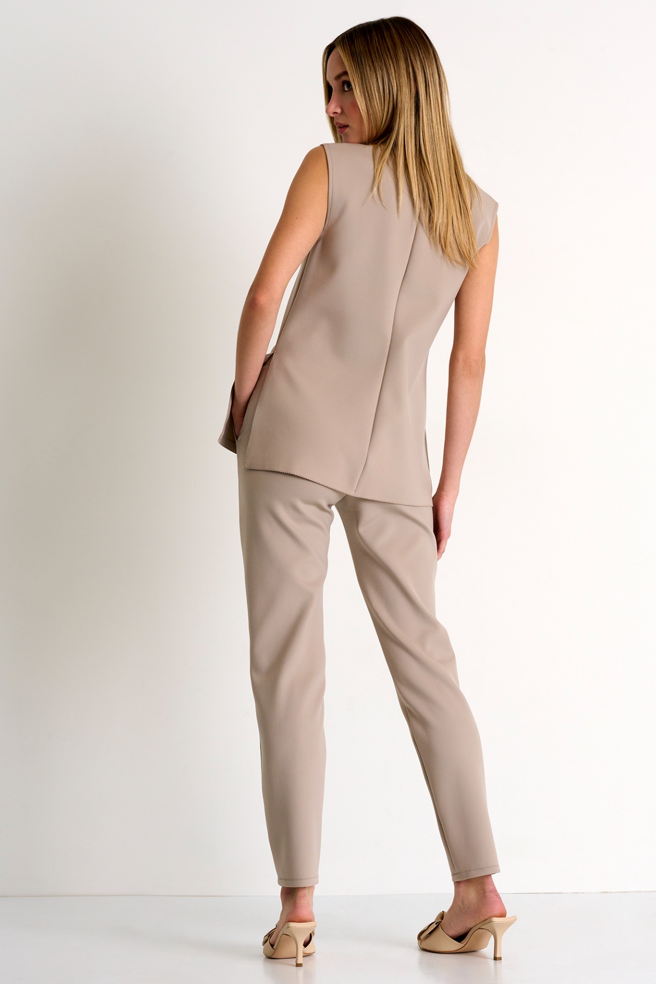 Pantalon à Coupe Droite en Jersey 3D Shan 52327-51 