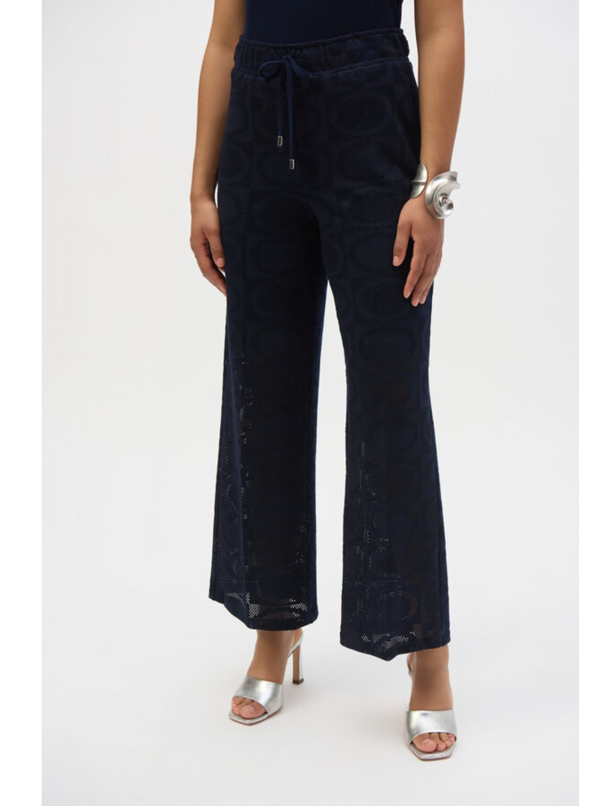 Pantalon à jambes larges en maille Joseph Ribkoff 252184