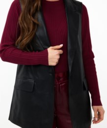 GILET LONG VEGAN ESQUALO 11502 NOIR