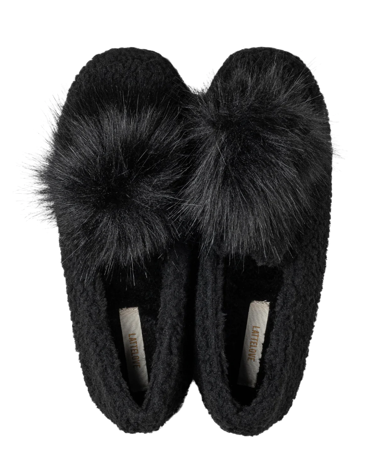 Mocassins à Pompons en Sherpa LATTELOVE 