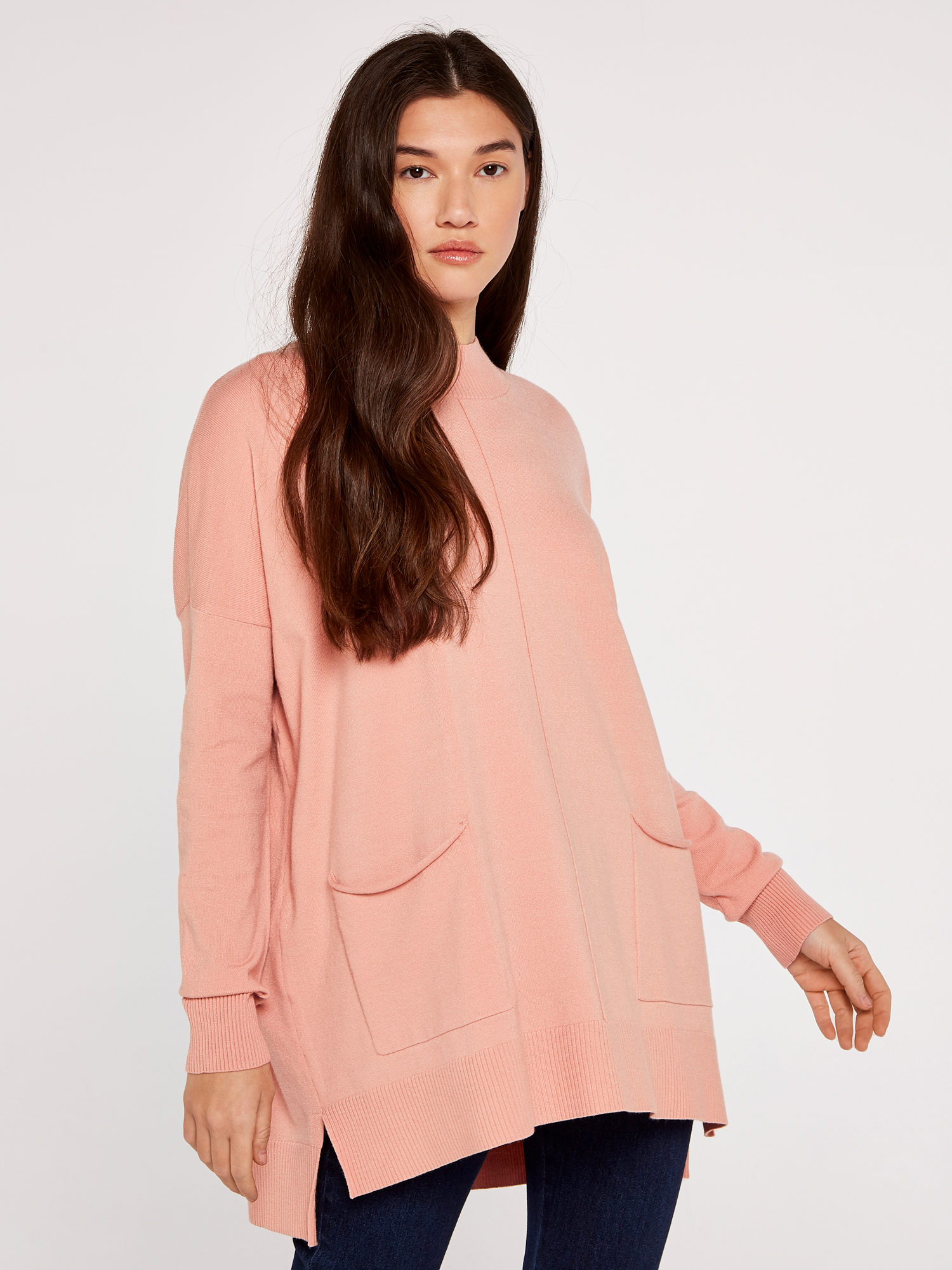 Pull à Poches Oversize Doux au Toucher Apricot 603165 